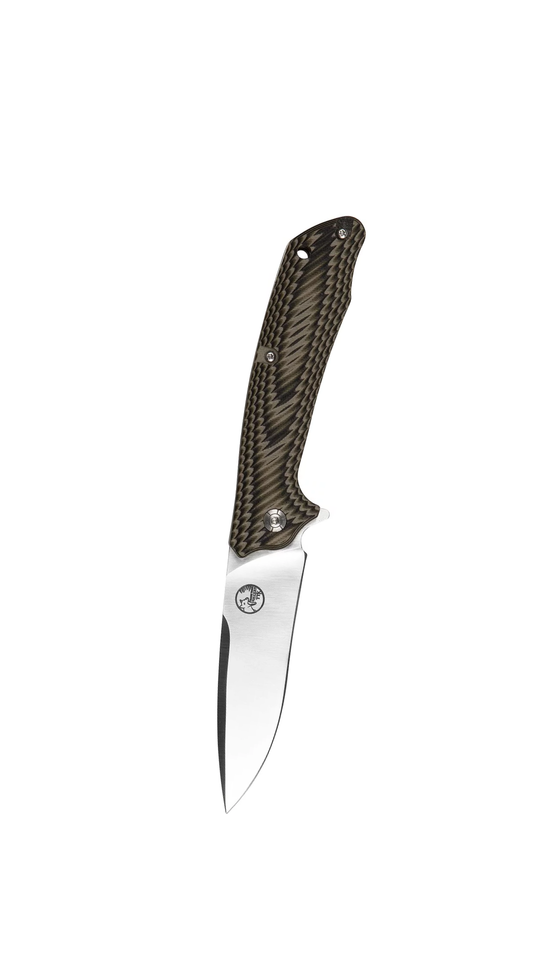 Tassie Tiger Folding Pocket Knife with Green & Tan G10 Handle